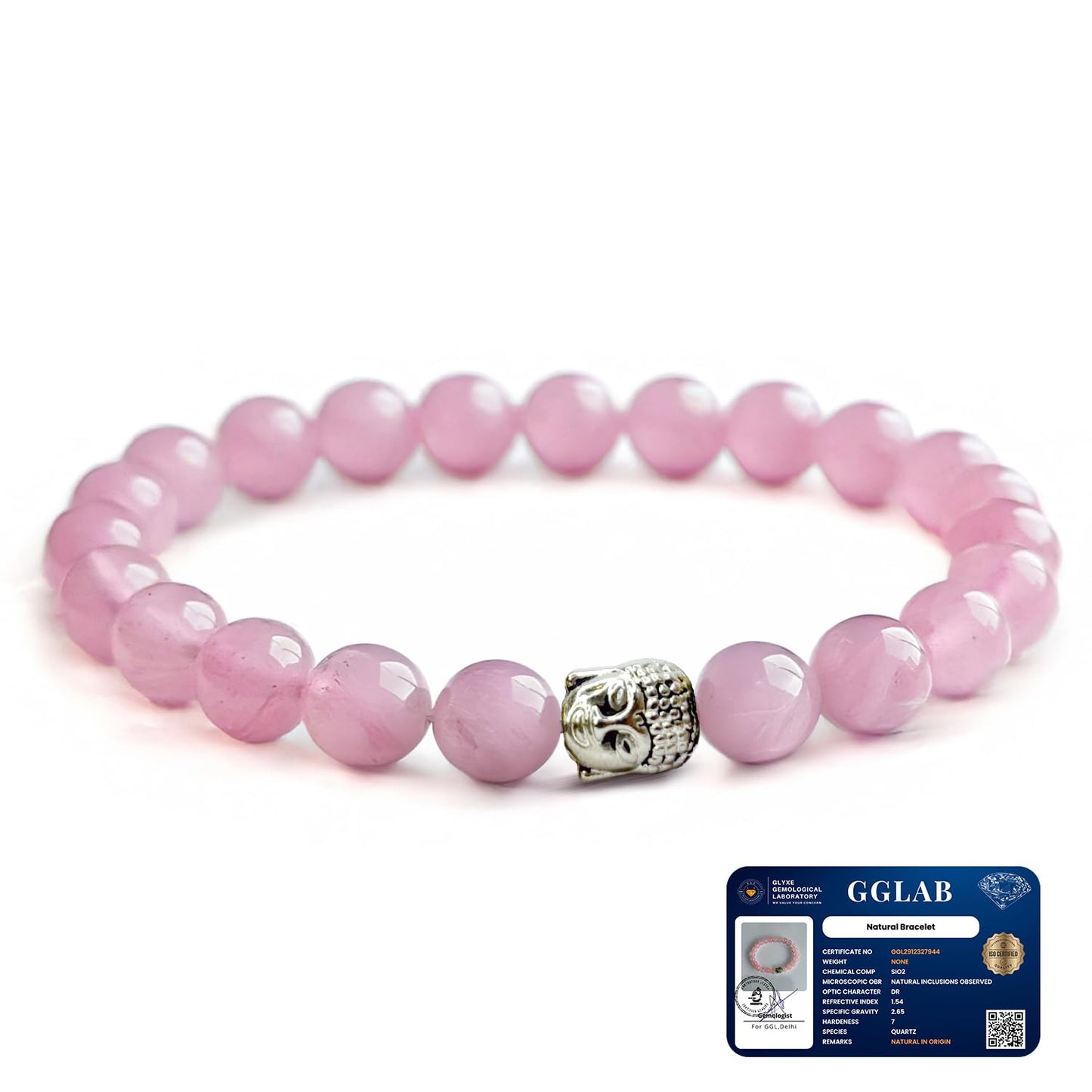 Astrotalk Rose Quartz Bracelet with Buddha Charm | Promotes Love, Healing & Inner Peace | Healing Astrology Bracelet for Women |