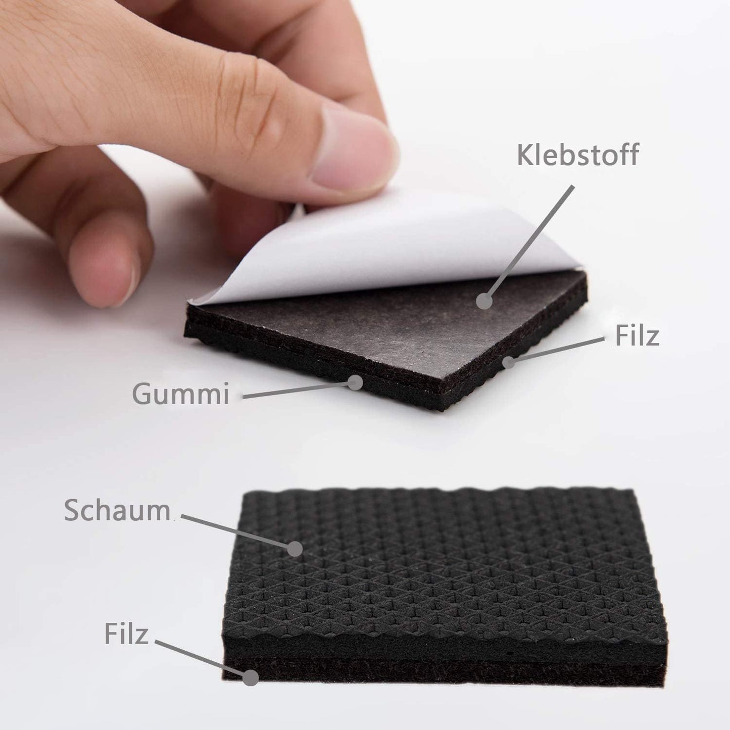 Yelanon Non Slip Furniture Pads -12pcs 4" Furniture Grippers Hardwood Floors, Non Skid for Furniture Legs,Self Adhesive Rubber Feet, Anti Slide Furniture Floors Protectors for Keep Couch Stoppers
