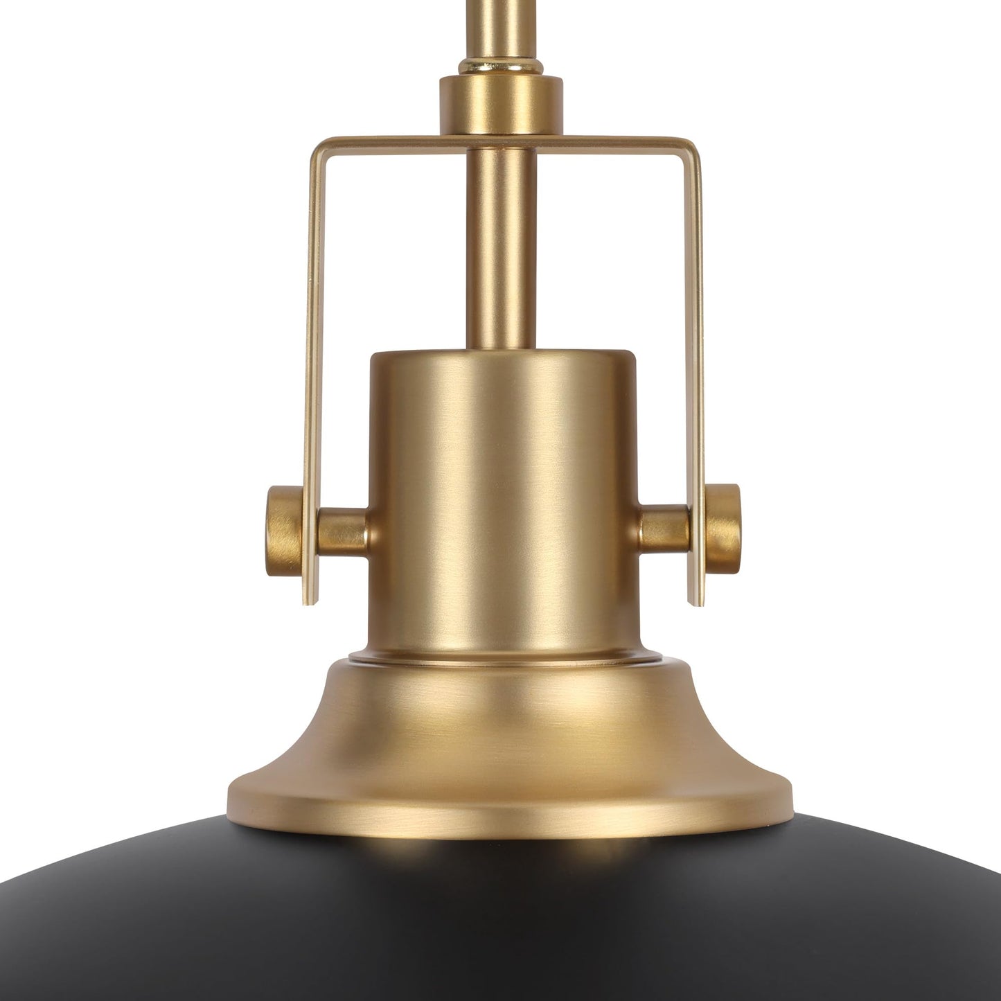 Lamqee 18 Inch Black And Gold Large Pendant Light Kitchen Island  Farmhouse Modern Dome Pendant Light Fixtures Ceiling Hanging Lighting Chandelier For Dining Room Over Table  Bar  Hallway  Entryway