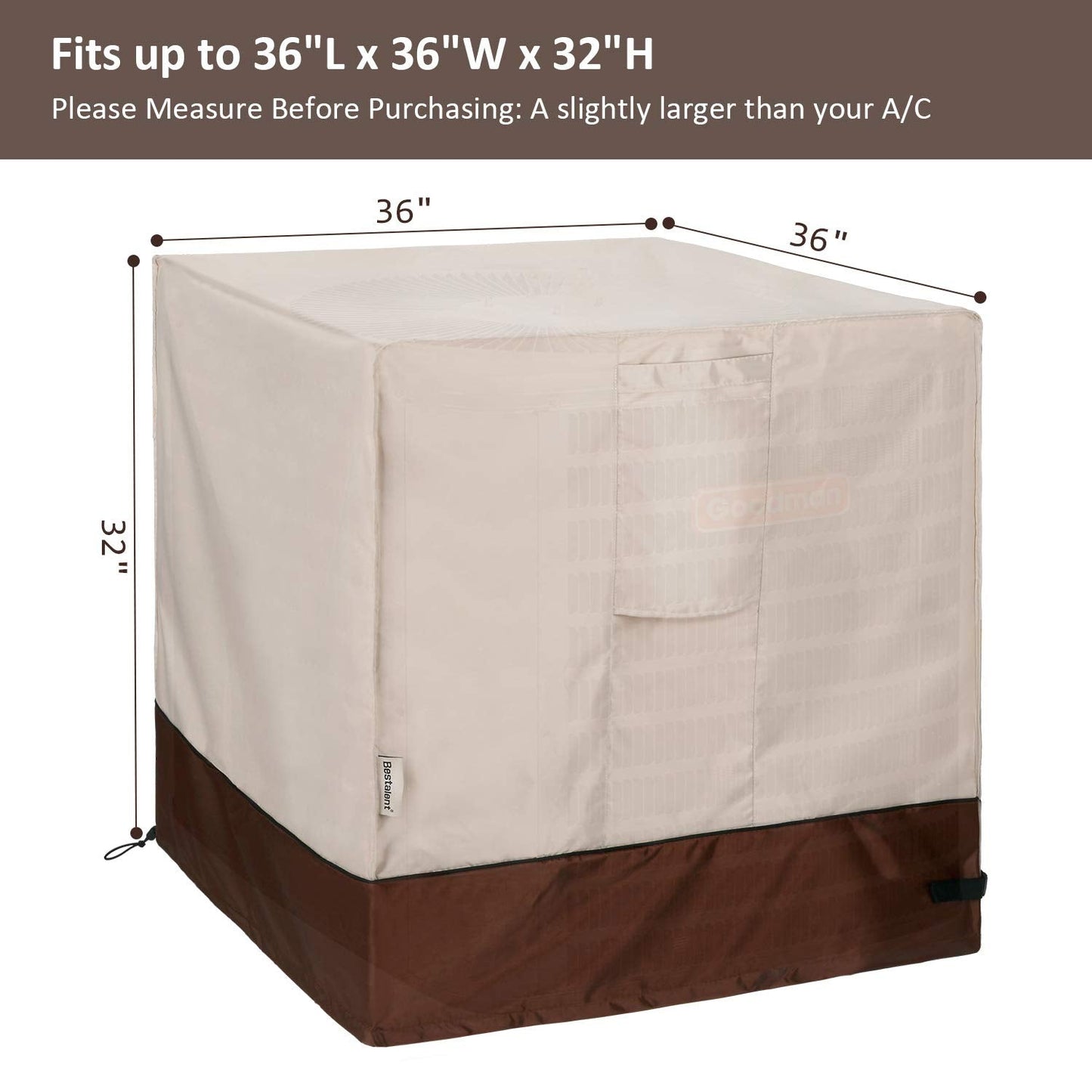 Bestalent Air Conditioner Cover For Outside Units Ac Covers Fits Up To 36 X 36 X 32 Inches
