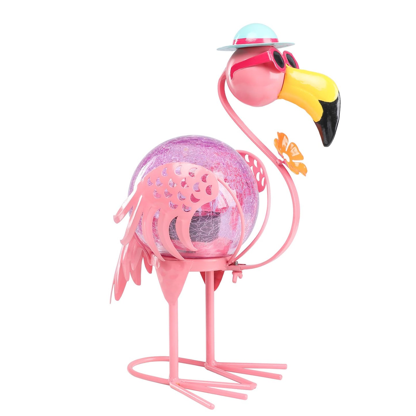 MUMTOP Flamingo Solar Lights - Waterproof LED Lanterns for Outdoor Garden, Pink, Model 891a