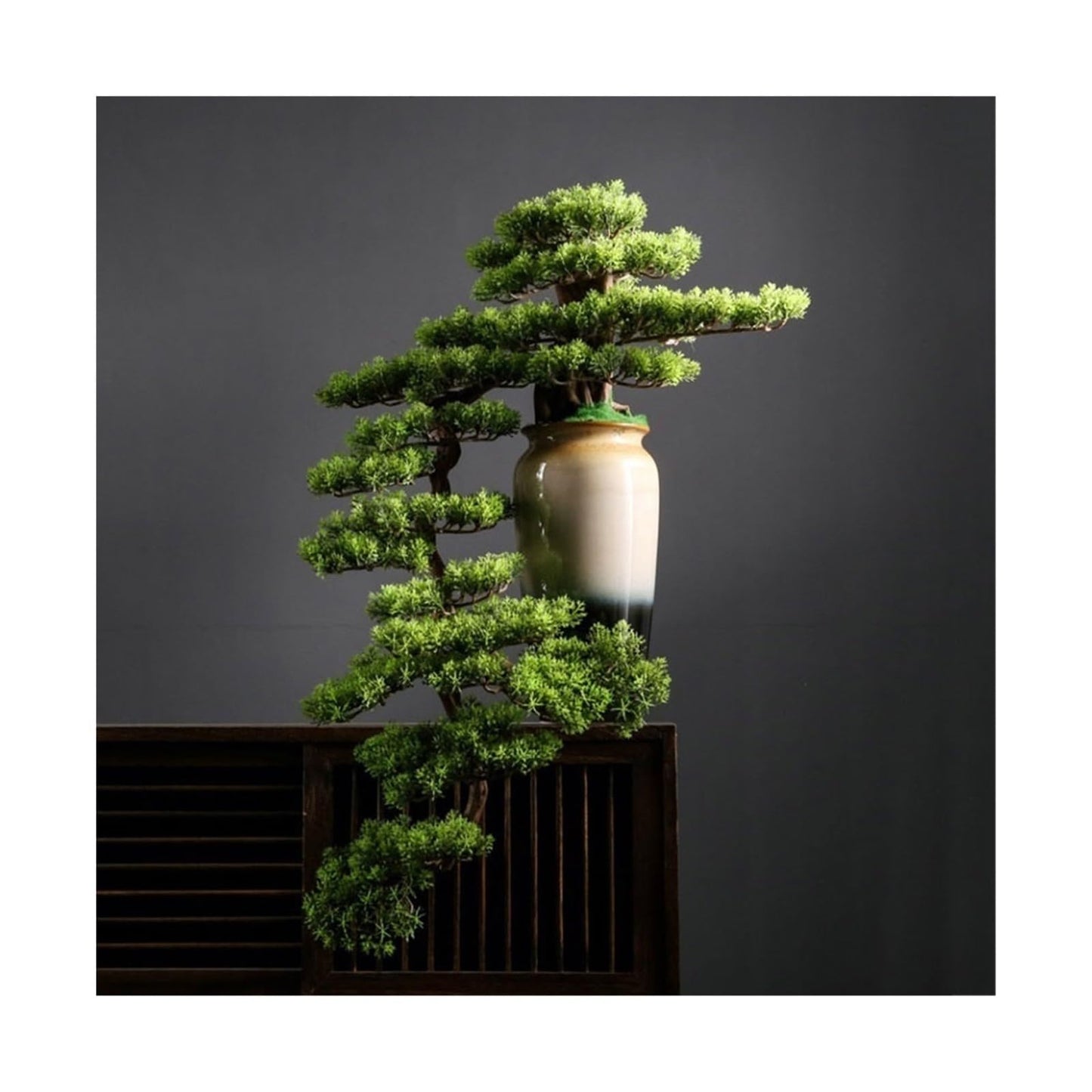 XJOYSL7921 Artificial Bonsai Artificial Bonsai Simulation Tree High-end Light Luxury Greenery Ornaments Entryway Decoration for Home Office