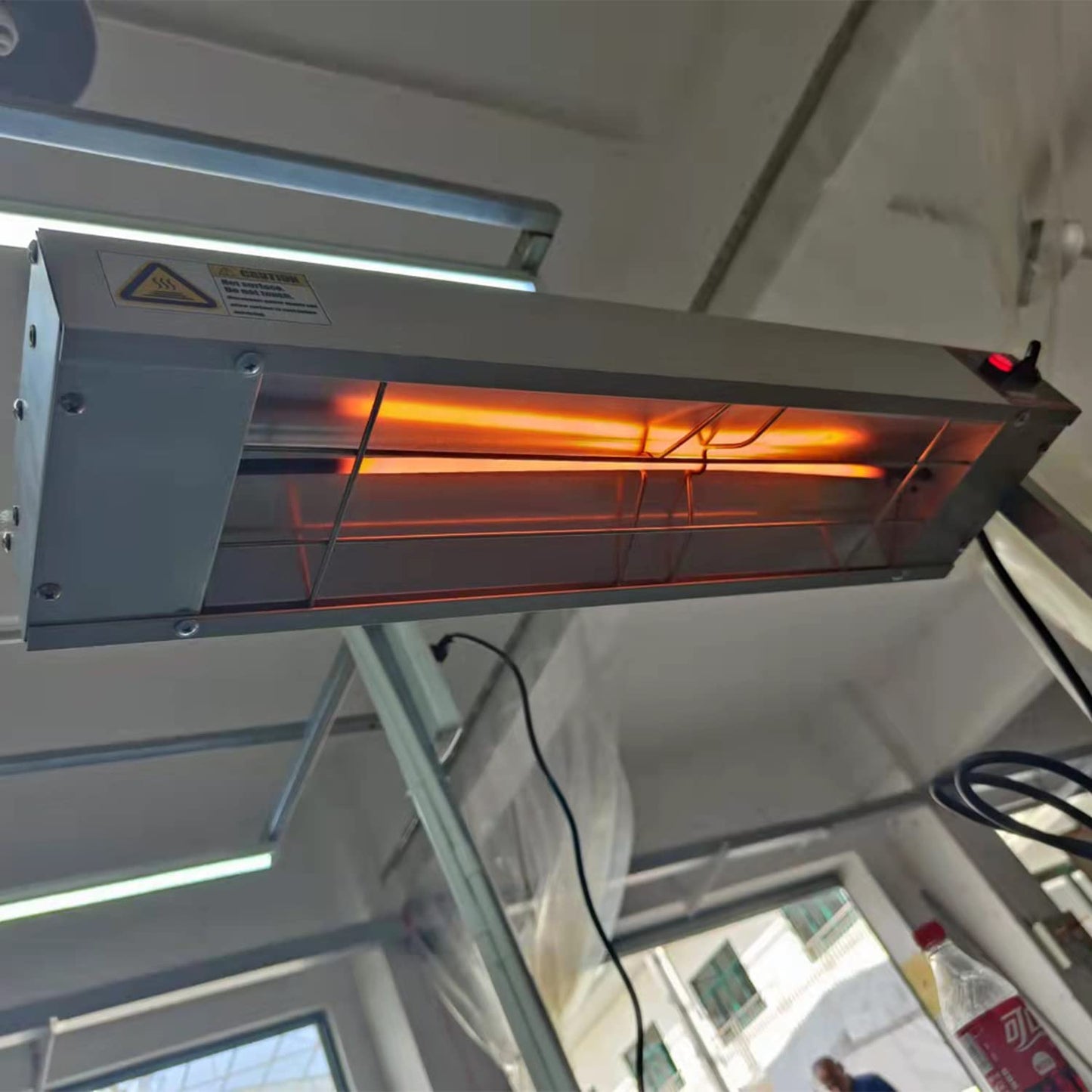 KOUWO 24 Inch Food Heat Lamp Commercial Food Warmer Overhead Strip Warmer 500 Watts with Chain and Us Plug,110v (24")