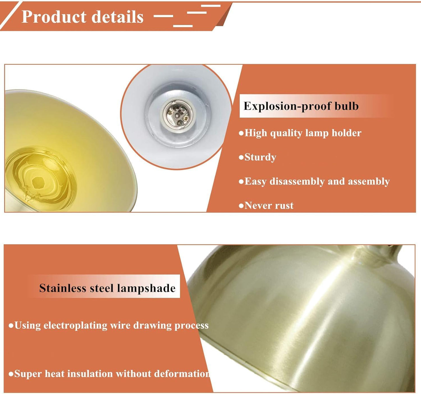 JIAWANSHUN Food Warmer Lamp Food Heat Lamp Warmer with Bulb 250W Commercial Food Warmer Restaurant or Home Food Service 110V