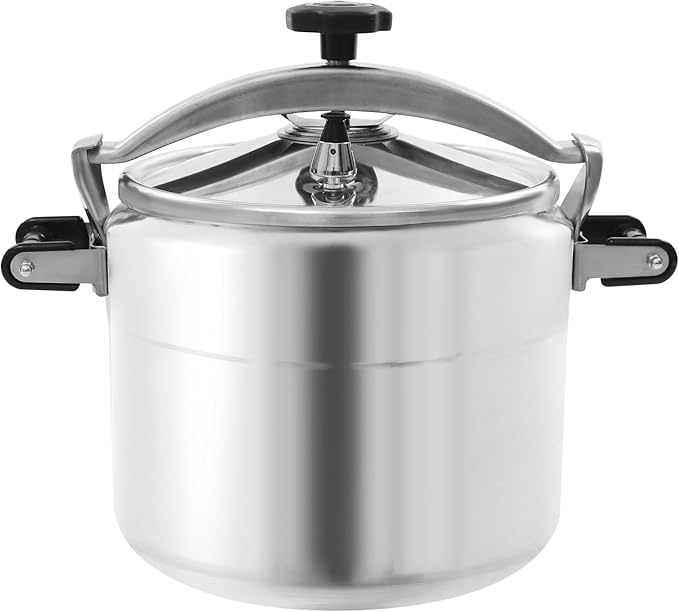 8 Gal Stovetop Aluminum Pressure Cooker, 30L Large Steamer Cooking Pressure Pot for Family or Commercial, 50-70kpa, Safety Valves, Removable Sealing Ring