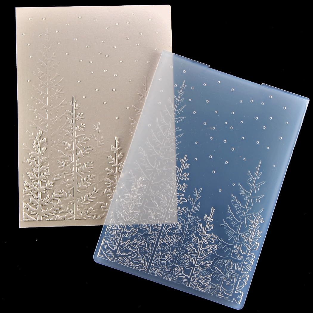Kwan Crafts 3D Tree Woodland Background Plastic Embossing Folders for Card Making Scrapbooking and Other Paper Crafts 3050933
