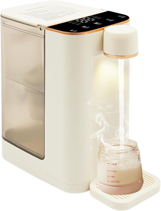 Instant Hot Water Dispenser, Countertop Water Boiler & Warmer for Tea Coffee, 3L Water Tan, with 5 Temperatures & 3 Water Outputs Child Locks Night Lights, 3s Quick Heating