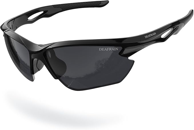 DEAFRAIN Polarized Sports Sunglasses for Men Women Cycling Running Fishing Glasses TR90 Unbreakable Frame UV Protection Z87