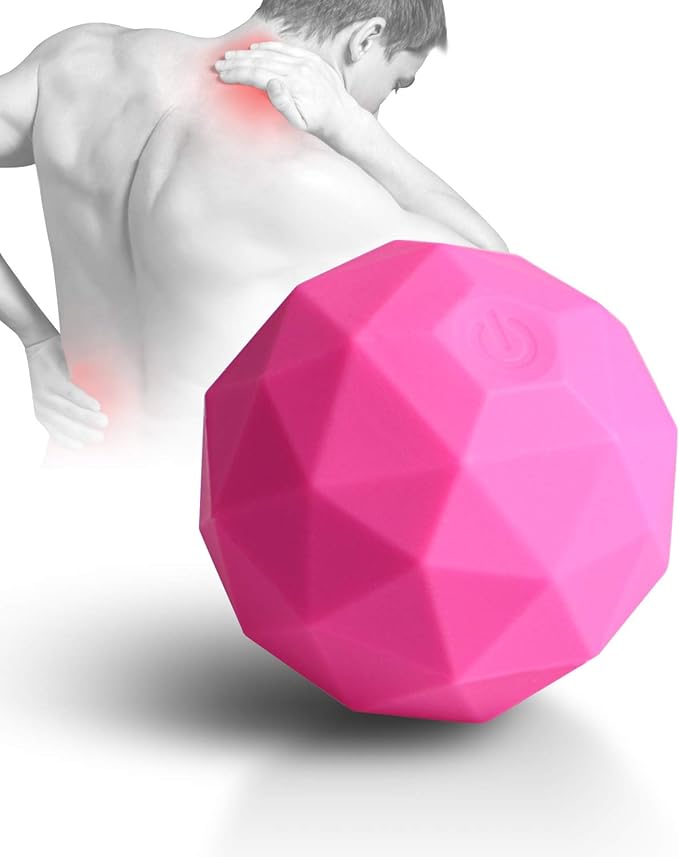 MEXITOP Electric Vibrating Massage Ball, 2-Speed Fitness Yoga Pilates Physical Therapy Massage Roller to Fight Sore Muscle...