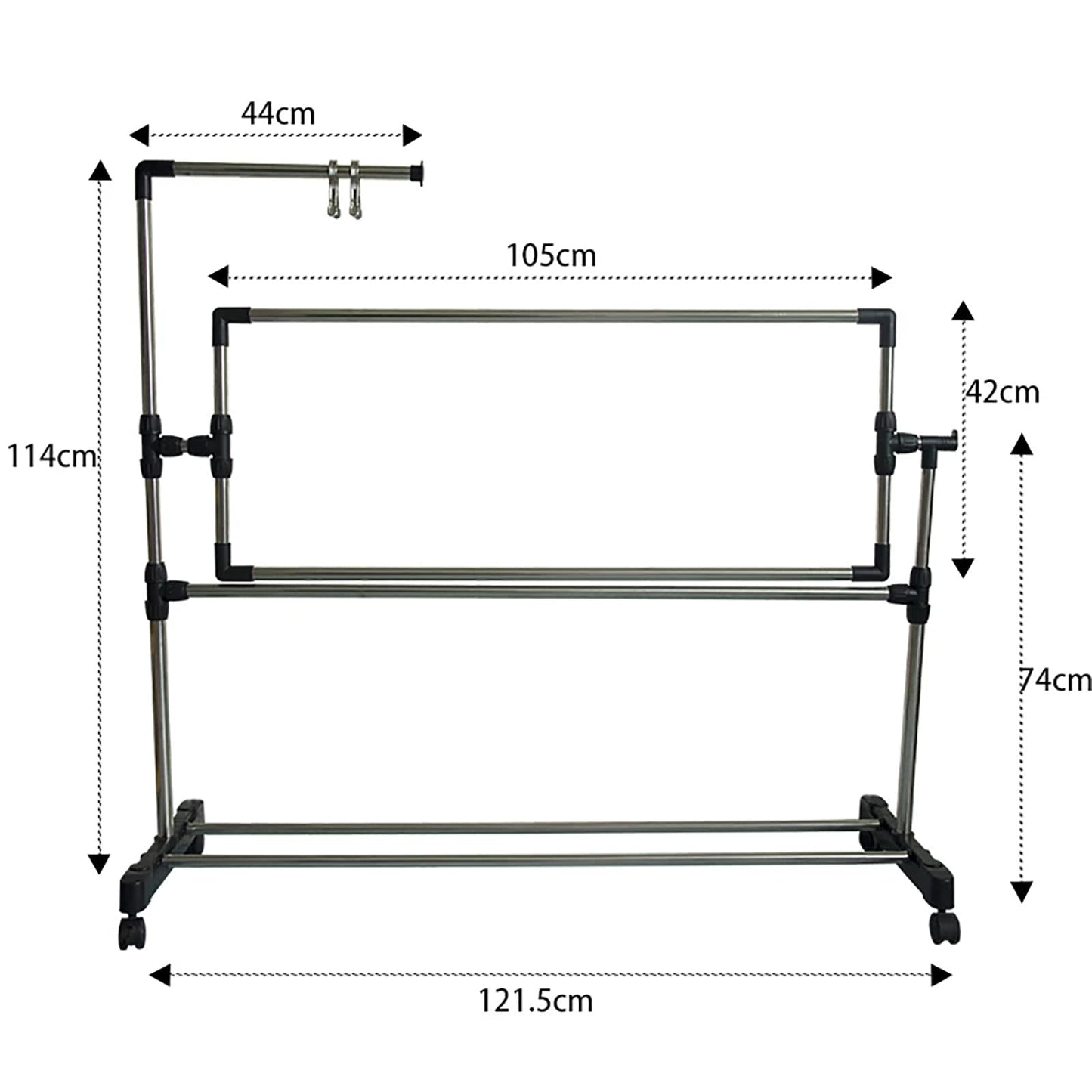 Adjustable Embroidery Stand, Needlework Floor Frame, Height Adjustable Cross Stitch Craft Stand, Standing Embroidery Lap Table, for Art Craft Sewing Holder