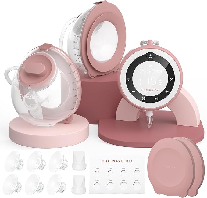 Momcozy Breast Pump V1 Pro Hospital-Grade, Hands-Free & Portable Wearable Pump, Upgraded Electric Pump with 3 Fine-Tuned R...