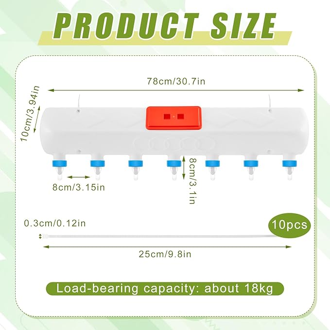 7 Pacifier Small Animal Milk Feeder 10 L / 338.18oz Puppy Lamp Goat Milk Feeder Farm Water Bottle Dispenser Animal Drinking Equipment for Professional Breeding
