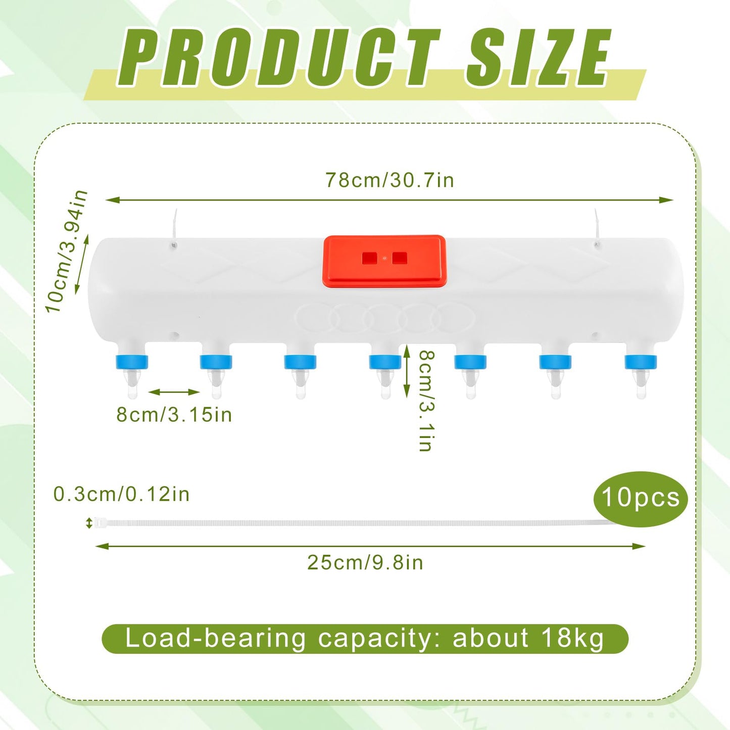 Threlaco 7 Pacifier Small Animal Milk Feeder 10 L / 338.18oz Puppy Lamp Goat Milk Feeder Farm Water Bottle Dispenser Animal Drinking Equipment for Professional Breeding