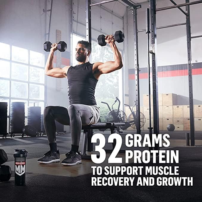 Muscle Milk Genuine Protein Powder, Vanilla Creme, 32g Protein, 4.94 Pound, 32 Servings