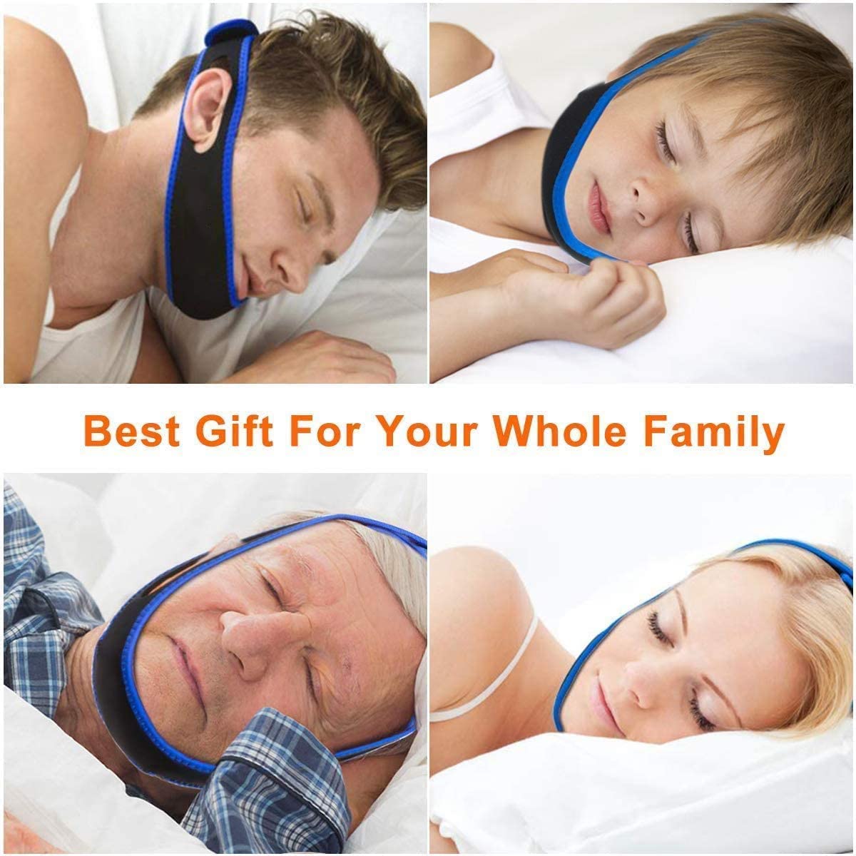 2025 Model Anti Snoring Chin Strap, Stop Snoring Chin Straps for CPAP Users, Jaw Strap for Sleeping,Chin Straps to Keep Mouth Closed for Sleeping Better, Cpap Chin Strap for Sleep for Men-Women