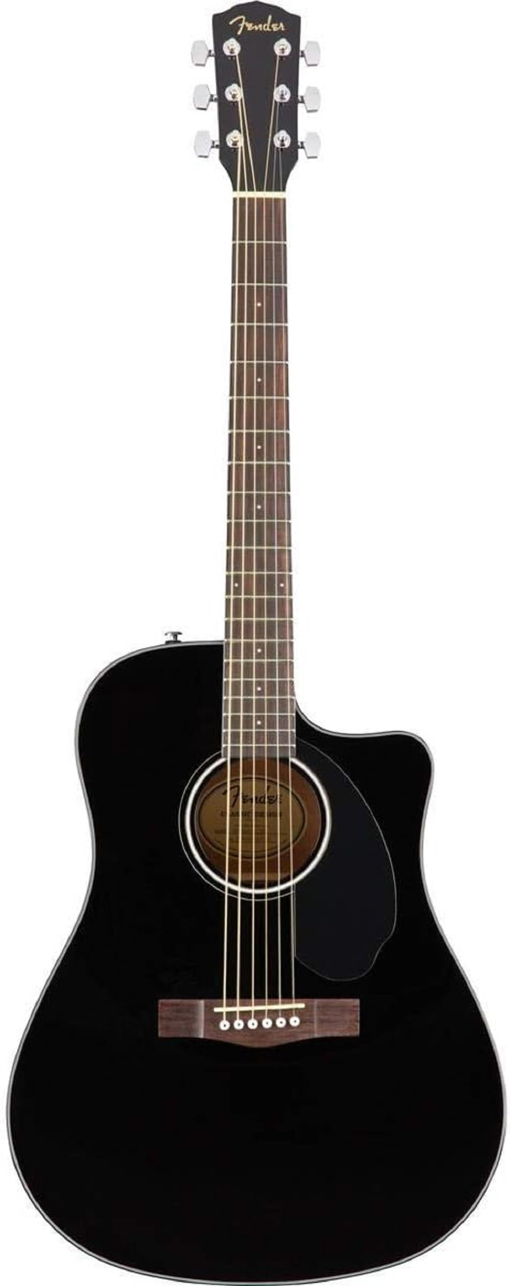 Fender Cd-60Sce Dreadnought Cutaway Acoustic Electric Guitar, With 2-Year Warranty, Fishman Pickup And Preamp System, Black