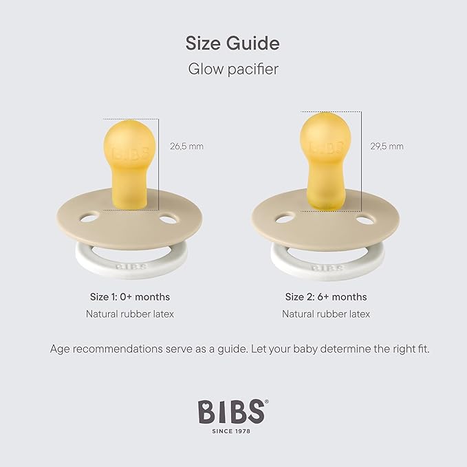 BIBS Pacifiers Colour Collection | Natural Rubber Baby Pacifier | Set of 2 BPA-Free Soothers | Made in Denmark | 6+ Months (Pack of 2) | Black Night