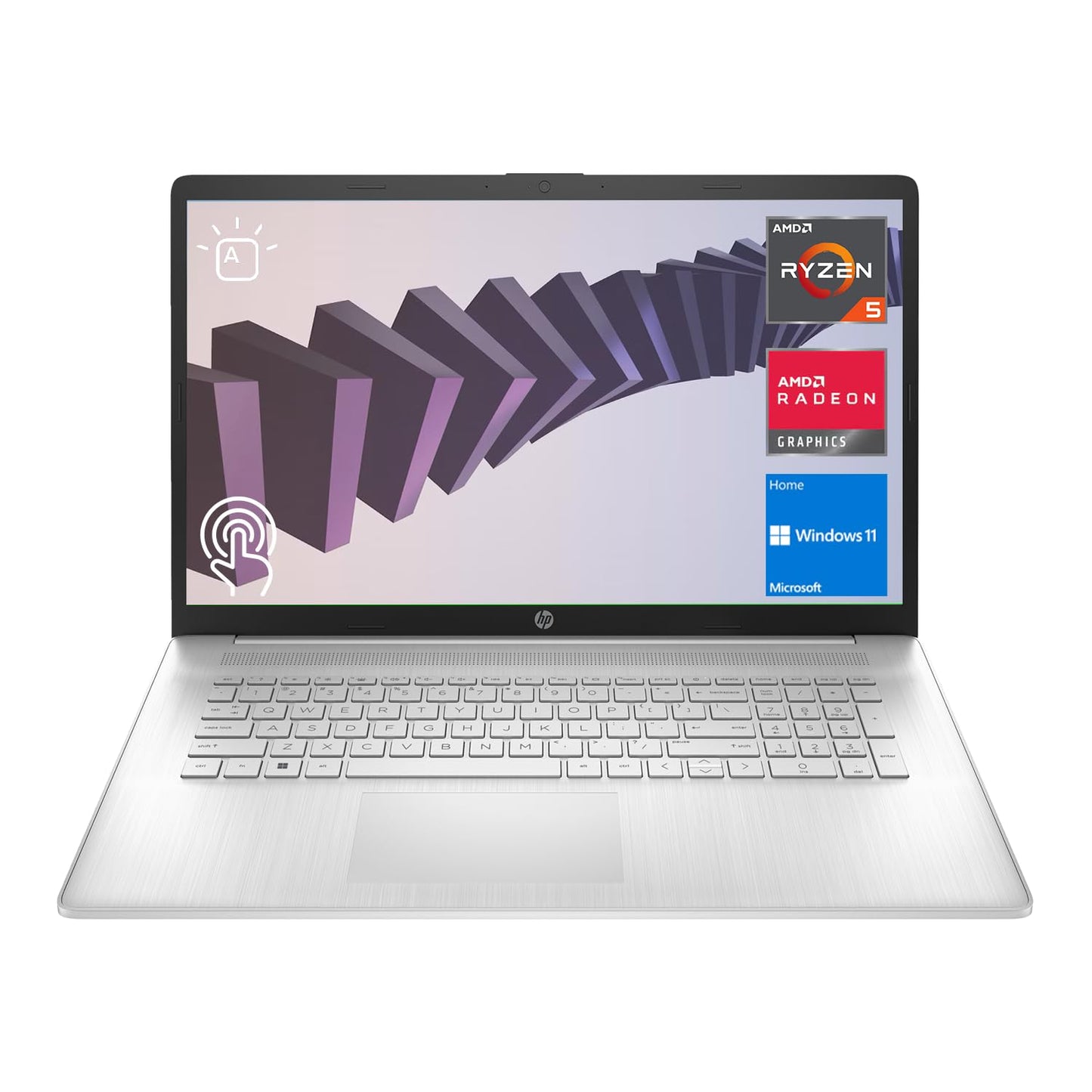 Hp 2023 17 Laptop, 17.3  Hd+ Touchscreen Display, Amd Ryzen 5 7530U Processor (Beats I7-1165G7), 12Gb Ram, 256Gb Ssd, Wi-Fi 6, B