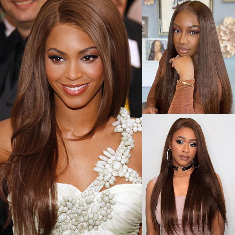Lagalaga Bundles Human Hair 22 24 26 Inch Straight Dark Brown 4 Color Human Hair Bundles Unprocessed Brazilian Virgin Hair Quick