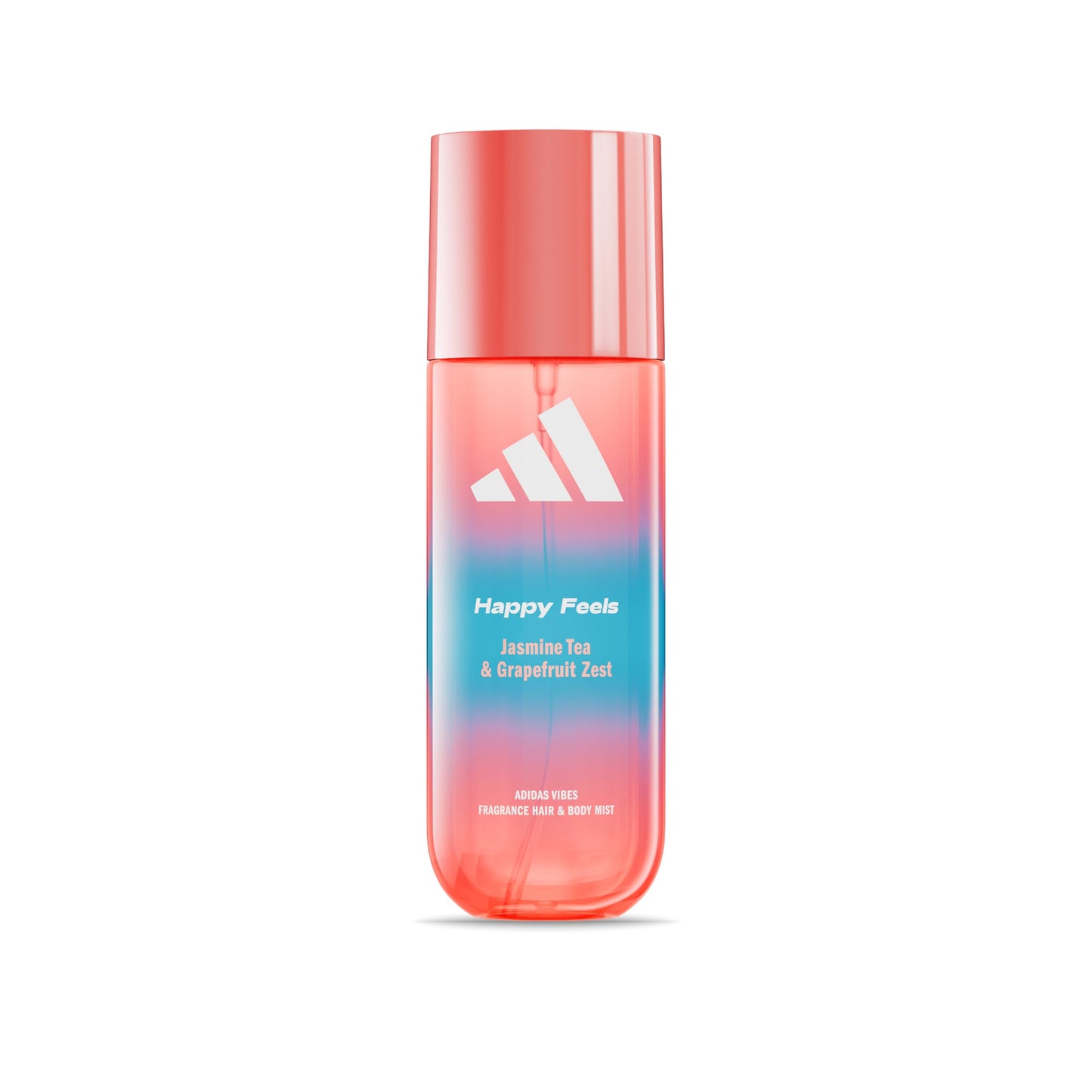 adidas Vibes Happy Feels Fragrance Hair & Body Mist for Women, Mood-Boosting, Notes of Jasmine Tea & Grapefruit Zest, For Any Oc