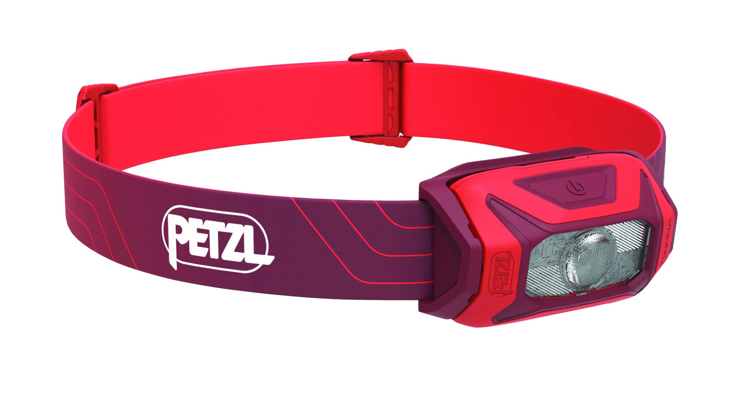 PETZL TIKKINA Headlamp - 300 Lumen, Compact Design, One Size, Red, Model E060AA03