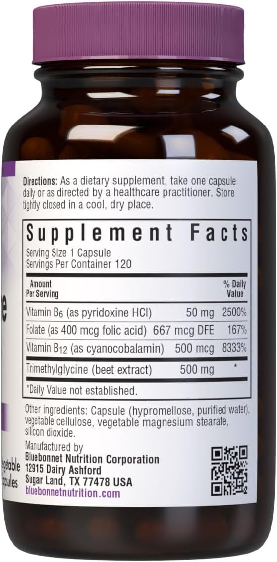 BlueBonnet Homocysteine Formula Supplement, 120 Count