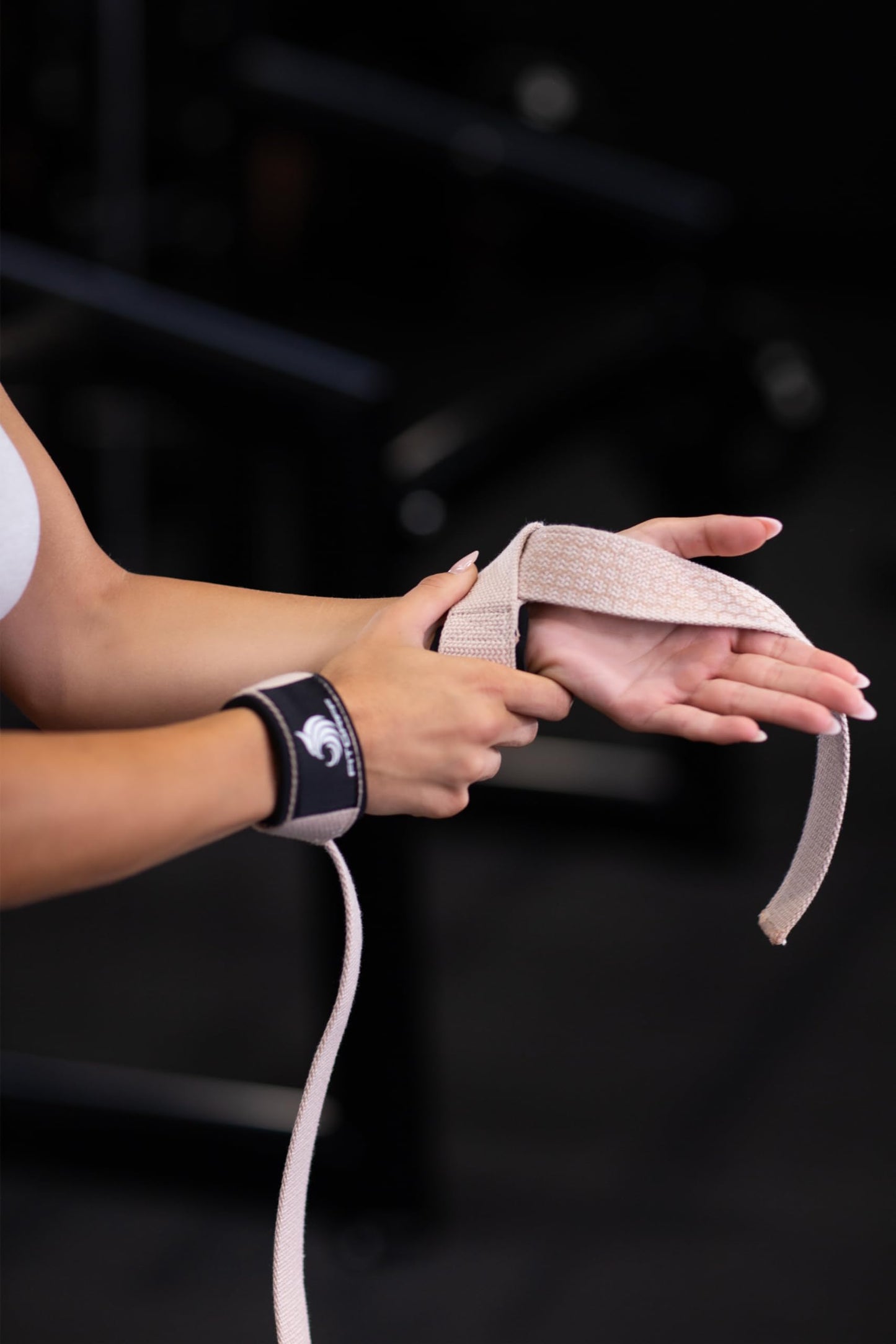 Fitgriff® Lifting Wrist Straps for Weightlifting, Gym, Deadlift, Workout (Made of Premium Cotton & Padded) - Men & Women (Standard, Blush Pink (Silicone-Grip))
