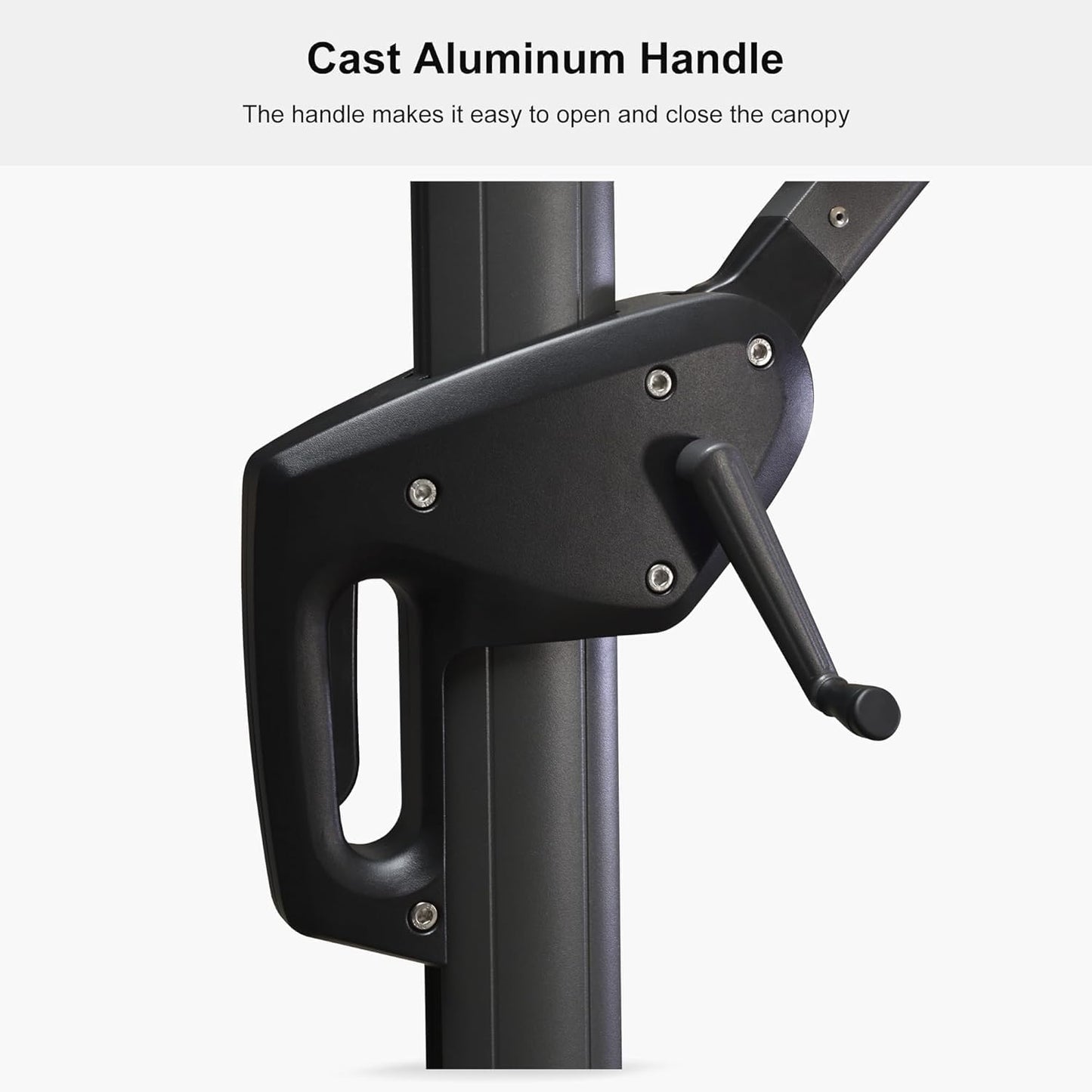 PURPLE LEAF 10' X 13' Patio Umbrella Outdoor Cantilever Rectangle Umbrella Aluminum Offset Umbrella with 360-degree Rotation for Garden Deck Pool Patio Light Grey