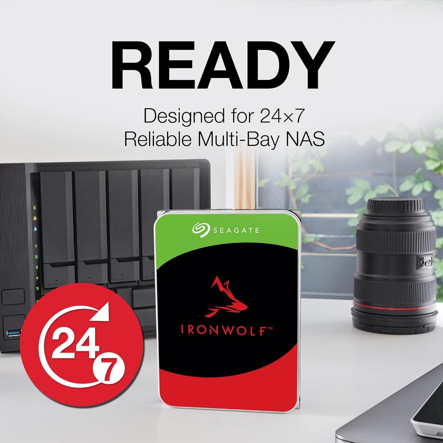 Seagate Ironwolf 8Tb Nas Internal Hard Drive Hdd - 3.5 Inch Sata 6Gb/S 7200 Rpm 256Mb Cache For Raid Network Attached Storage -