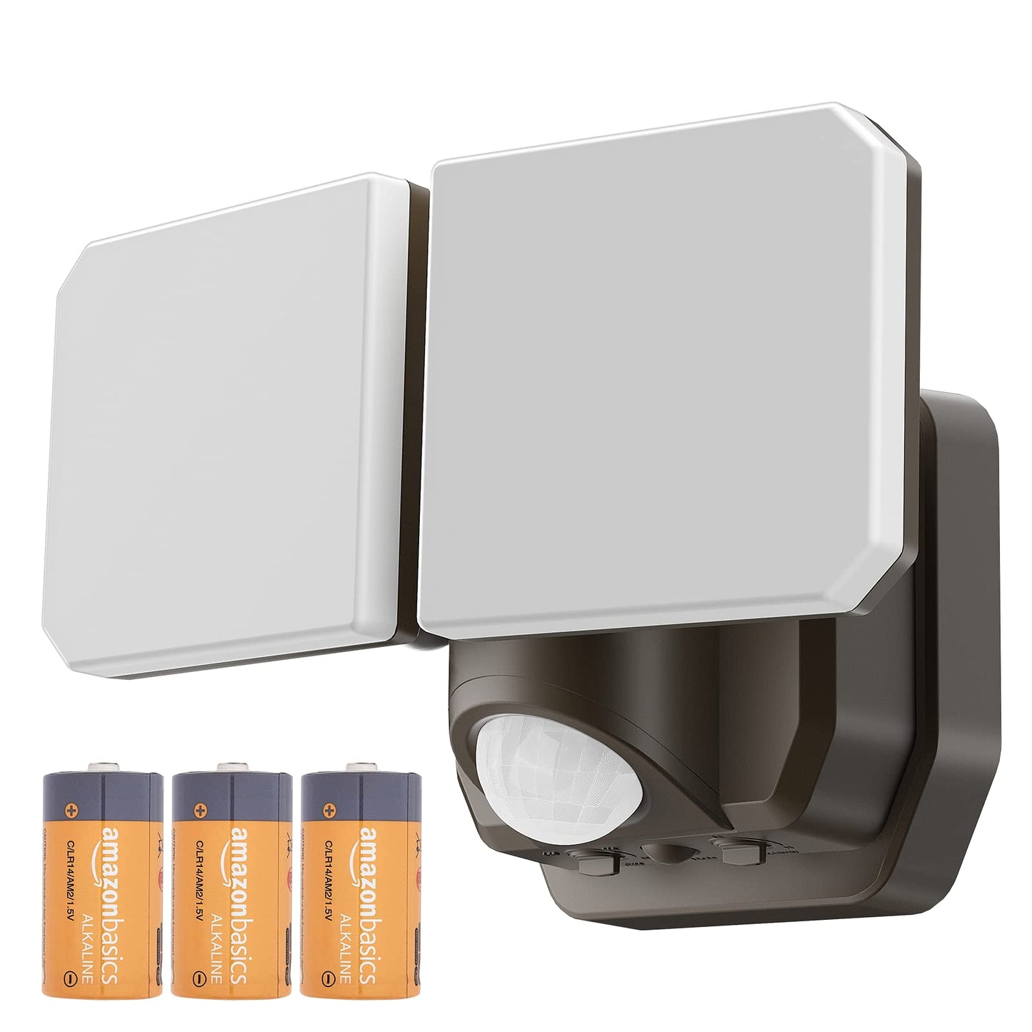 FLITI Battery Powered Motion Sensor Security Light, 1000LM, 5000K, 49FT Sensing Distance, ABS, Outdoor Battery Light, Model: battery-light-3.2