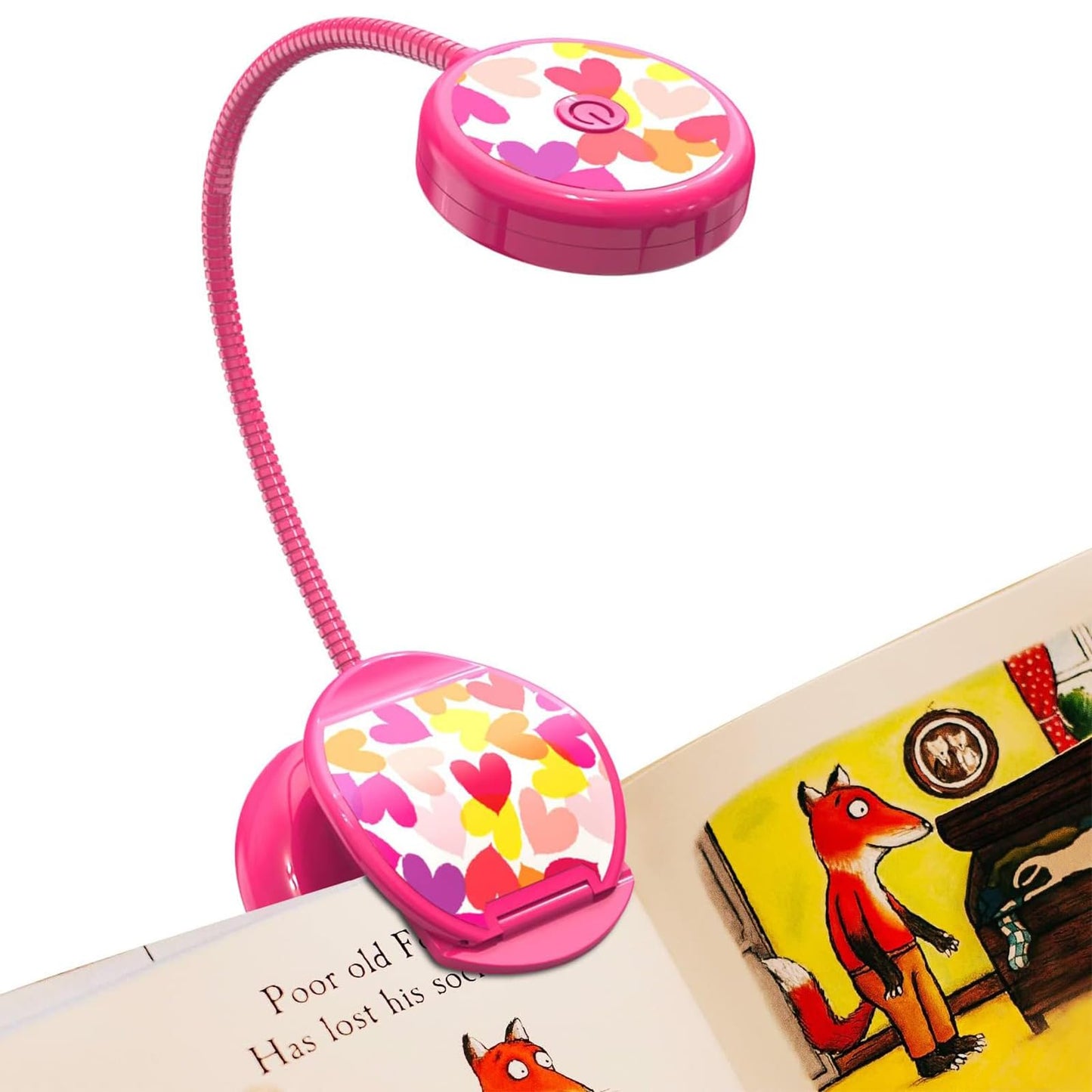Vekkia Rechargeable Book Light, Clip-On, Eye-Care, 3 Colors & Brightness, Small, Rose Red, Model 8541999459