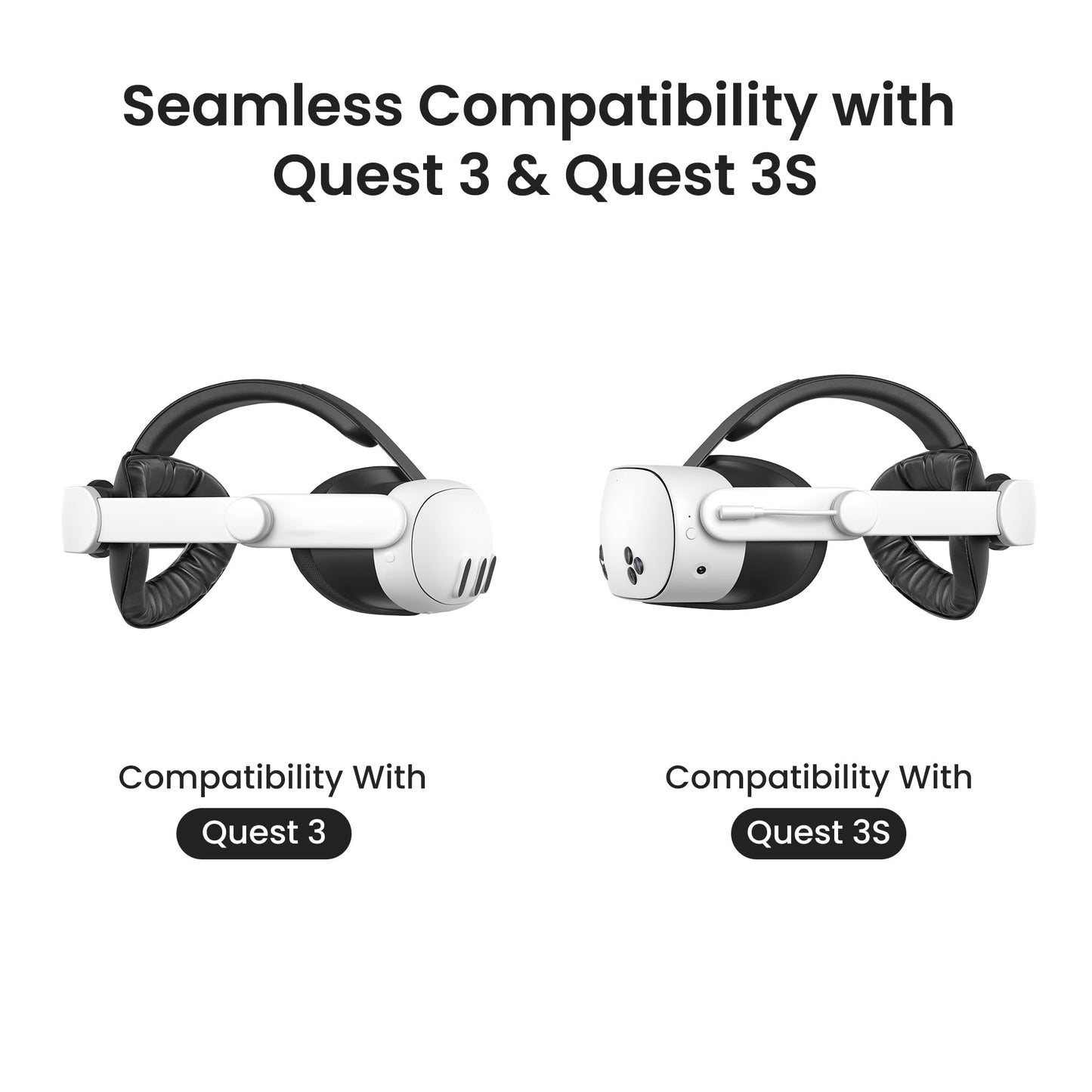 KIWI design K4 Boost Battery Head Strap for Meta Oculus Quest 3/3S, Adjustable VR Headband Accessories with Dual Charge, Extend Playtime & Reduce Facial Stress