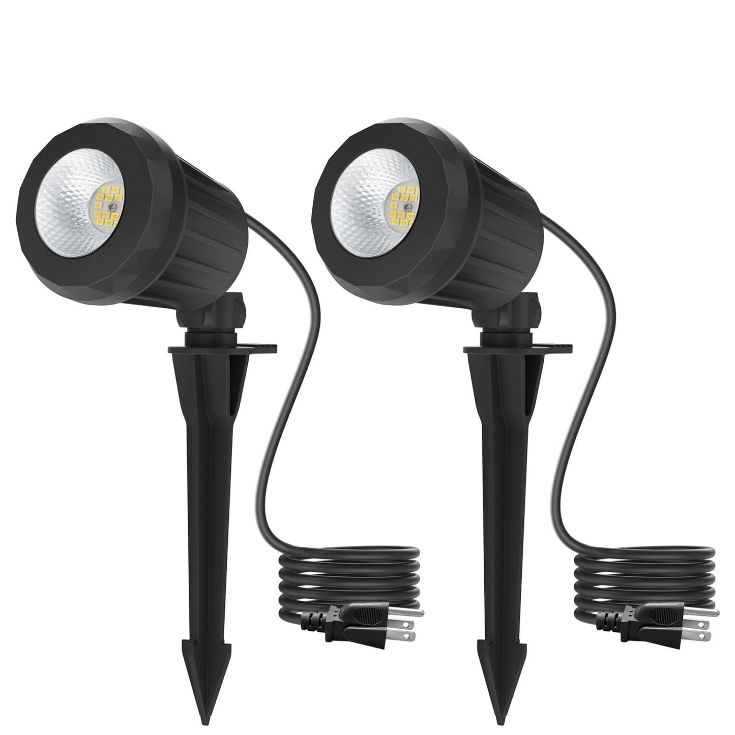 Holeva Halloween Spotlight Outdoor LED Lights, 2700K Warm White, IP67 Waterproof, 10W, 2 Pack, Black