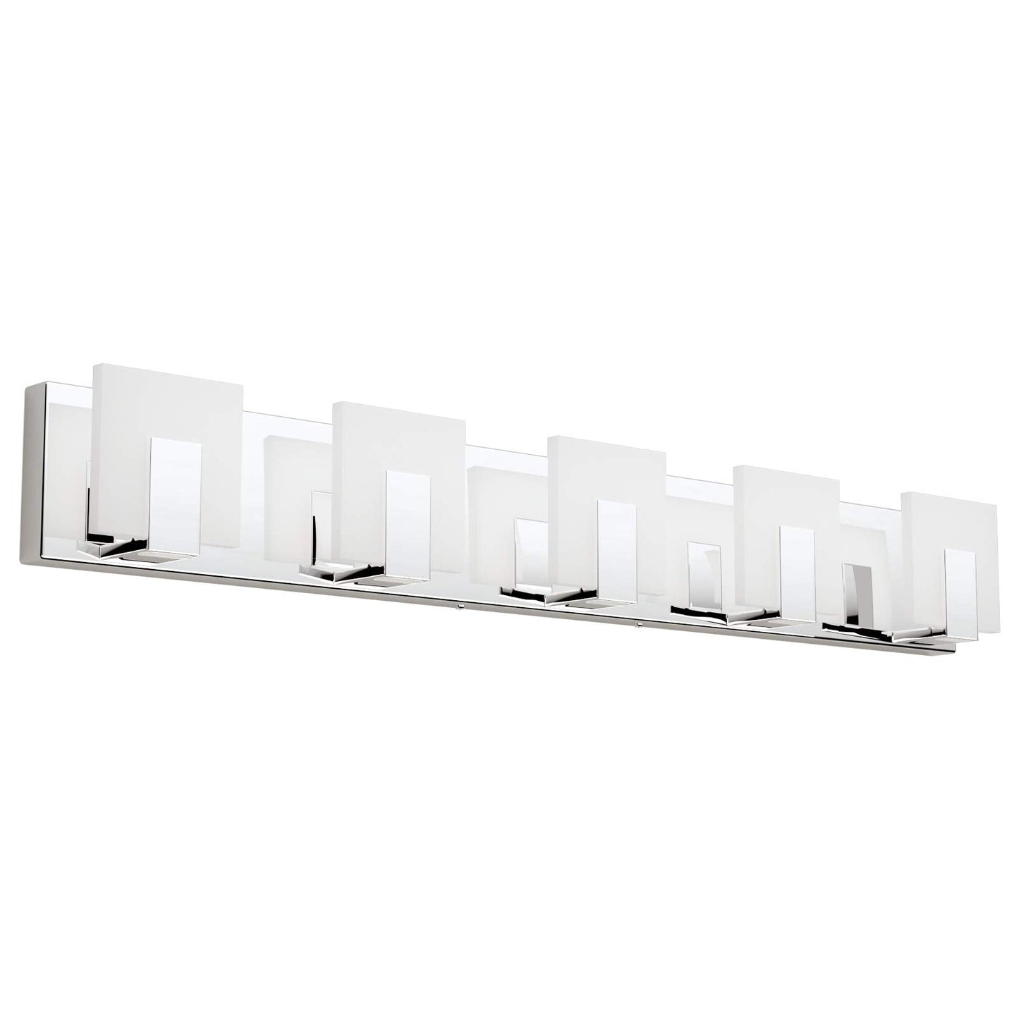 Aipsun Modern Led Bathroom Vanity Light - 5 Lights, Chrome Stainless Steel, Up And Down Over Mirror, 6000K White Light, Model Ca-1105-5T