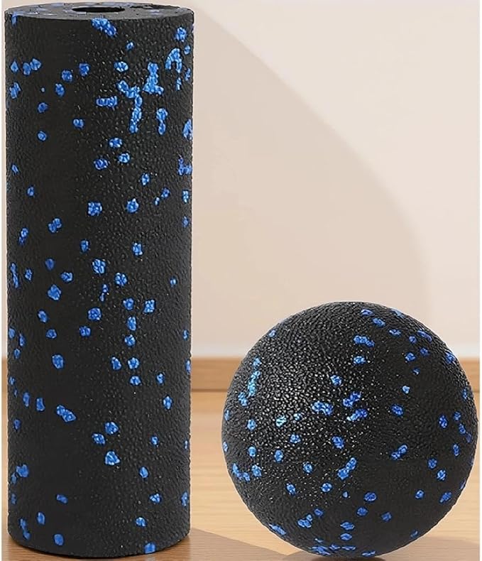 Mrxxjz Mini Foam Roller and Massage Ball Set, 6-Inch Small Foam Roller & 3.2-Inch Ball for Travel, Back, Legs, and Muscle ...