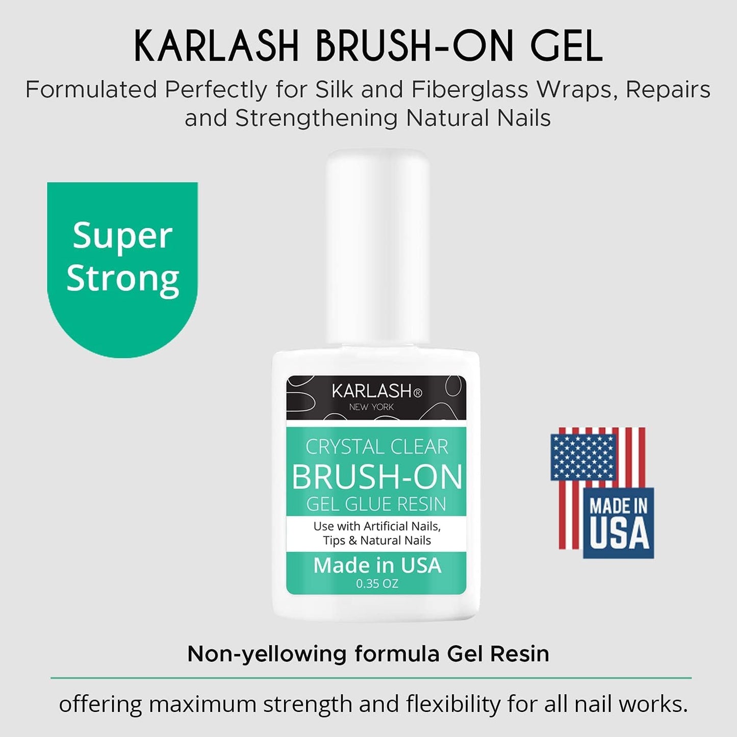 Karlash Super Strong Brush On Nail Glue for Acrylic Nails and Press on Nails Bonding Acrylic Nail Glue Adhesive, Perfect for Acr