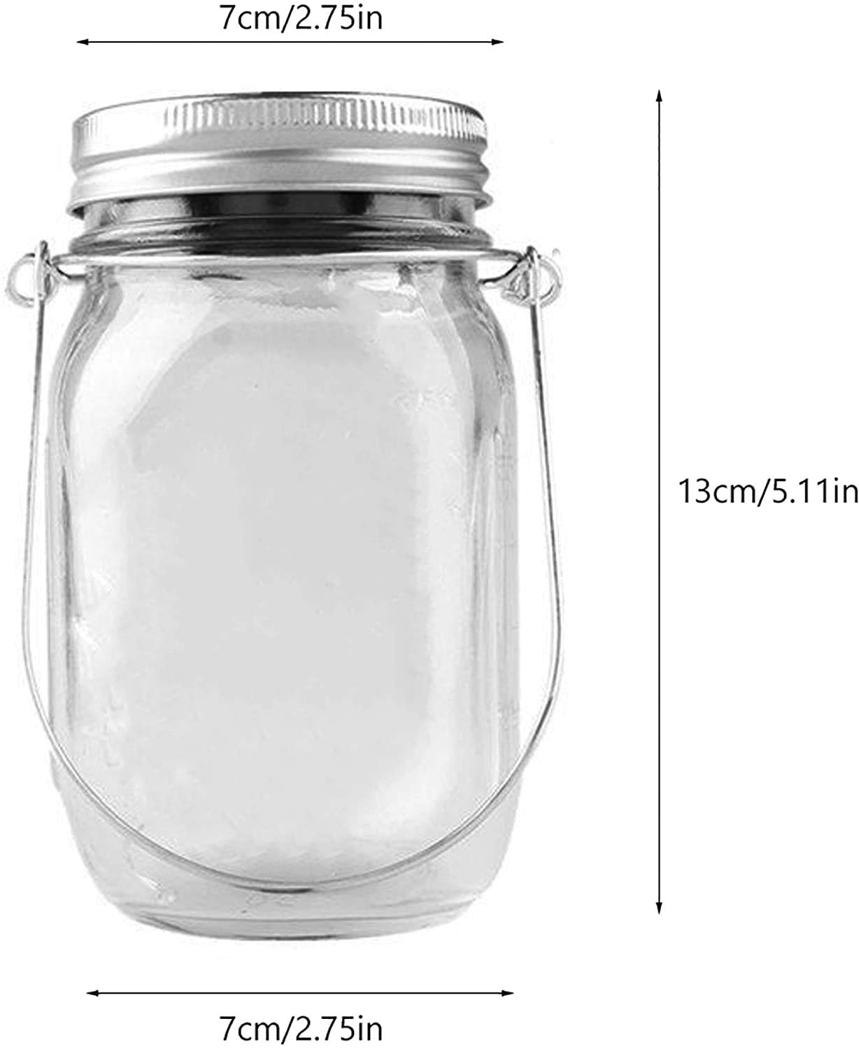 Yitee Solar Fairy Jar Lights, 4 Pack 30 LEDs, Outdoor Patio Garden Decor, Includes Mason Jars and Hangers
