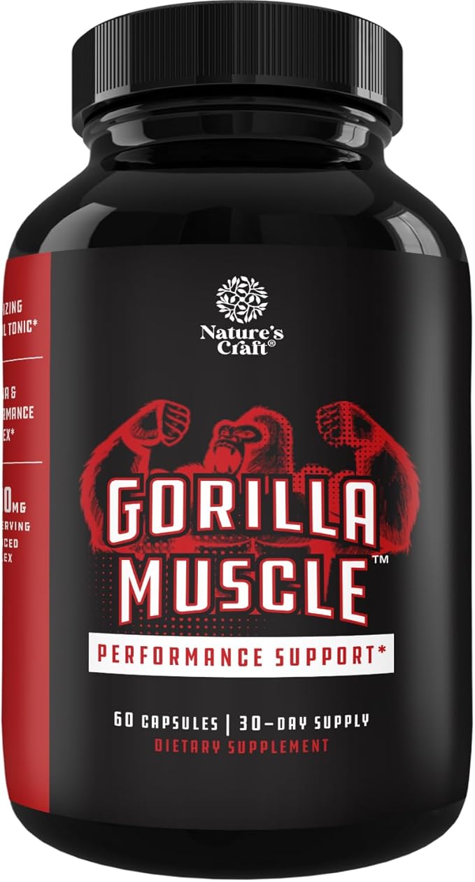 Extra Strength Testosterone Booster for Men - Natural Testosterone Supplement for Men with Horny Goat Weed Maca Root Tongkat Ali and Saw Palmetto Extract for Muscle Enlargement Stamina and Strength