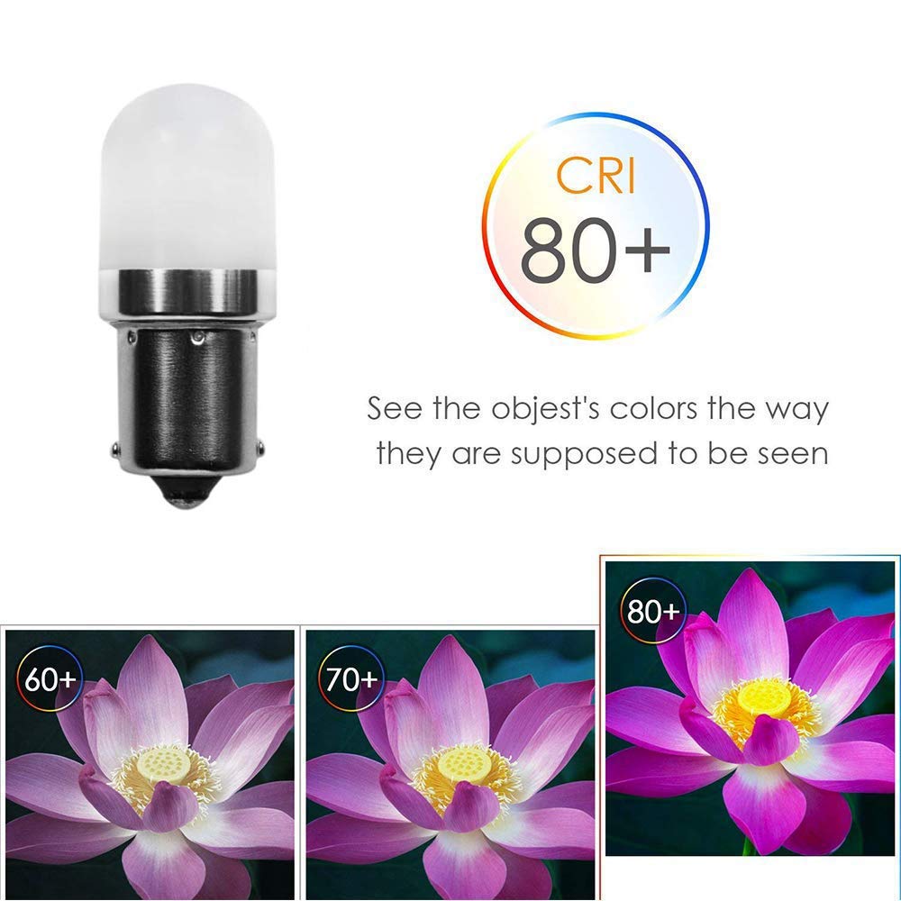 Makergroup 1141 Ba15S Bayonet Led Bulbs 12V  Weatherproof 1156 S8 Landscape Light Bulb  1W Warm White Color 2700K For Rv And Outdoor Lighting Path Deck Lights Pack Of 6