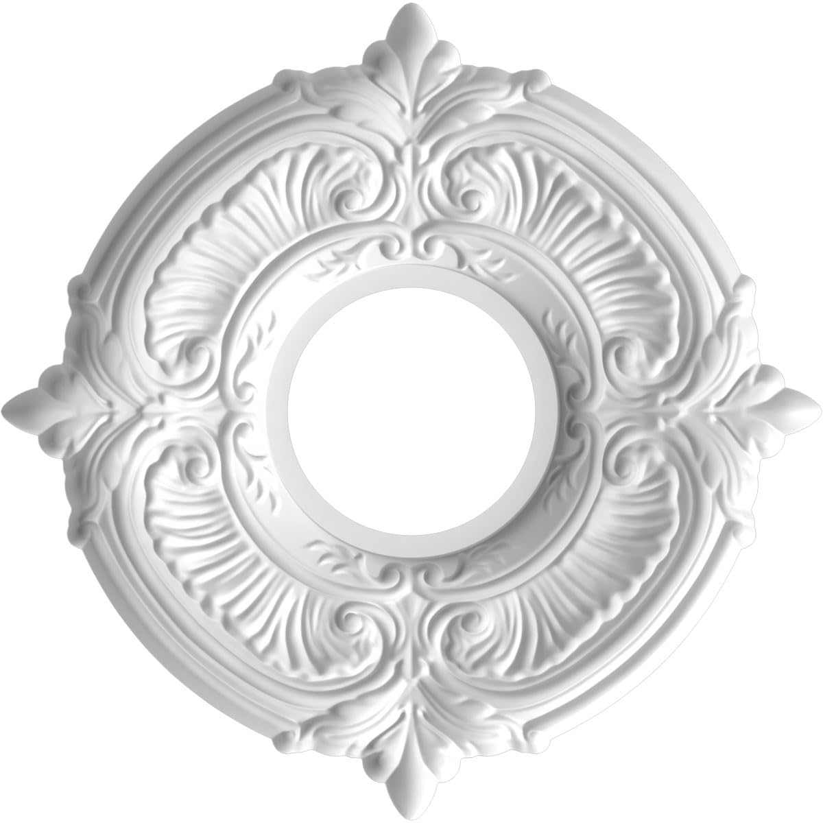 Ekena Millwork Cmp10Atdvg Attica Thermoformed Pvc Ceiling Medallion (Fits Canopies Up To 4 1/8), 10Od X 3 1/2Id X 3/4P, Universa