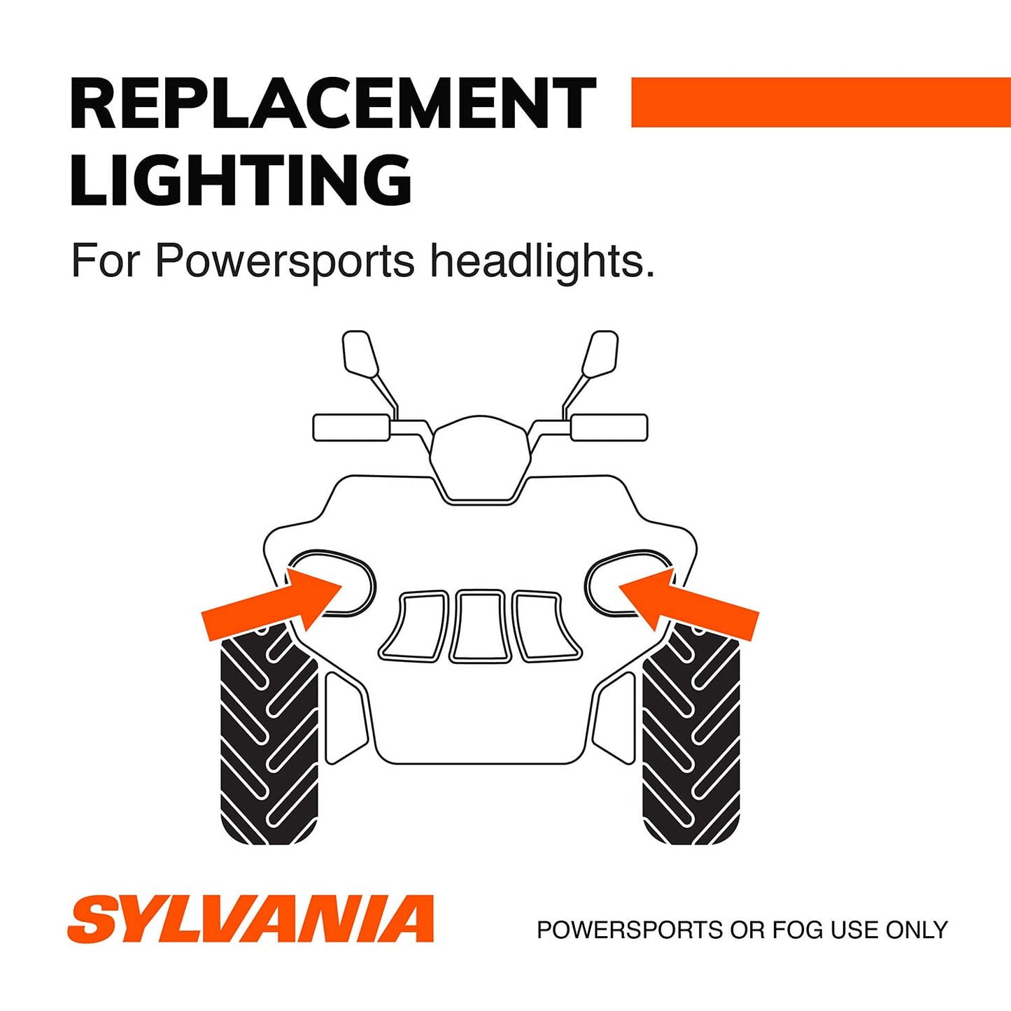 Sylvania H13 9008 Led Headlight Bulbs - 6000K Cool White Light, Aluminum, 2 Pack For Off-Road Use Or Fog Lights
