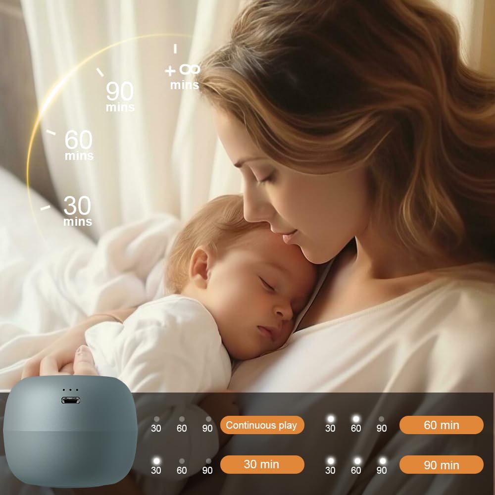 TKGOU Portable White Noise Sound Machine | 16 Soothing Sounds | Timer | Memory Function | Noise Canceling for Sleep Aid & Office Privacy | Travel | Registry Gift | Sleep Soother for Baby Kids Adults