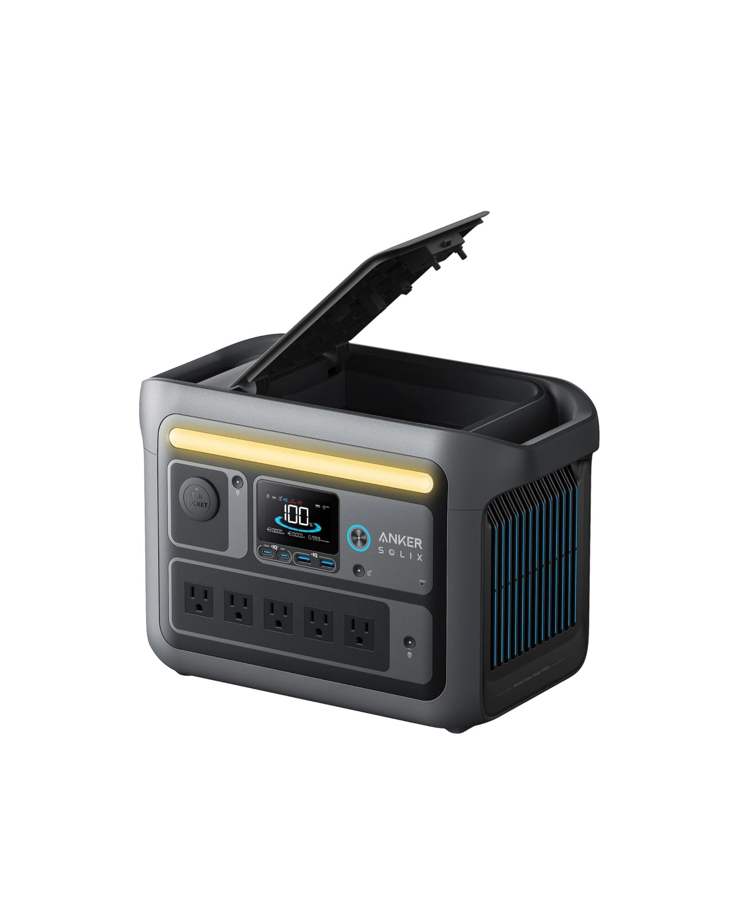 Anker Solix C800 Portable Power Station, 1200W (Peak 1600W) Solar Generator, Full Charge In 58 Min, 768Wh Lifepo4 Battery For Ou