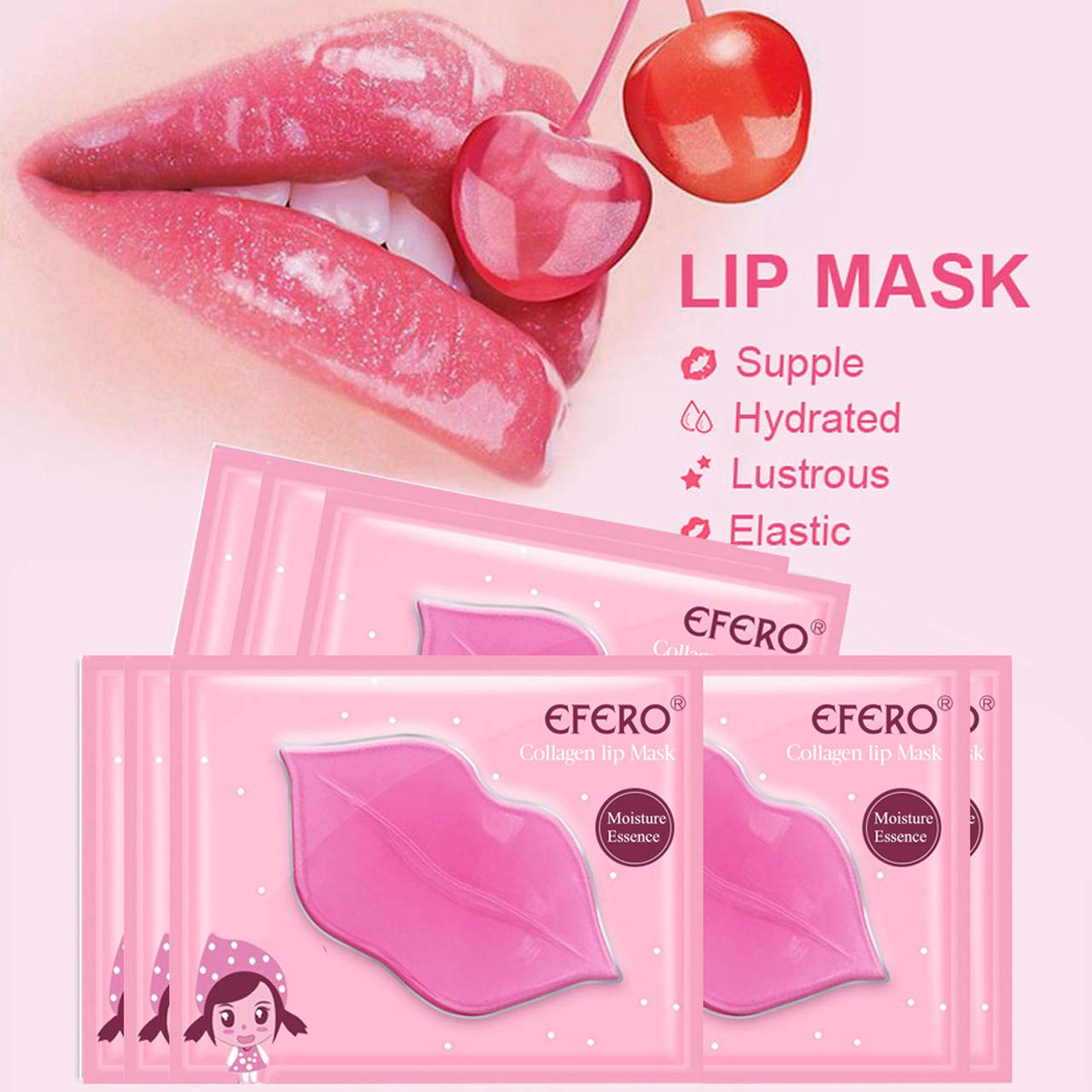 40 Pack Collagen Crystal Lip Masks,Gold Under Eye Masks Set Natural Moisturizing Gel Anti-Aging Anti Chapped Hydrating Reducing Puffiness Dark Circles Wrinkles Lip Eye Pads for Women and Men