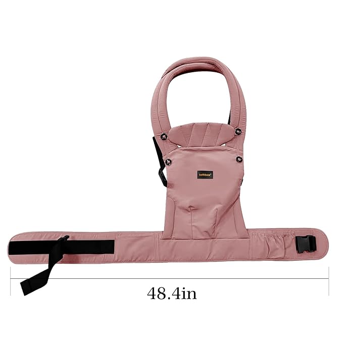 Baby Carrier Newborn to Toddler 7-45 lbs with Natural Material, Ergonomic Design,Versatile and Adjustable,Hands Free for Moms&Dads,Pink