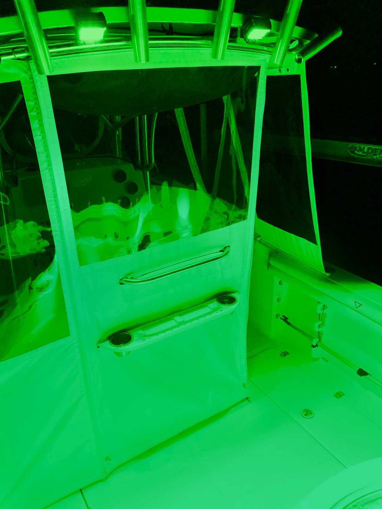 Shangyuan Marine LED Docking Lights, 18W 6 LED, Green, 2pcs for Kayak, Boat, T-top, Deck, Stern Navigation