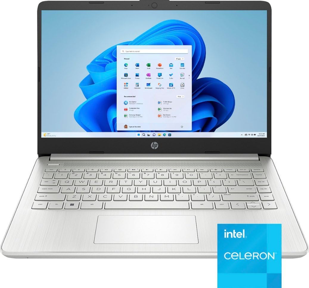 Hp 14 Laptop Ultral Light For Students And Business, Quad-Core Intel Celeron Processor, 8Gb Ram, 192Gb Storage (128Gb Emmc + 64G