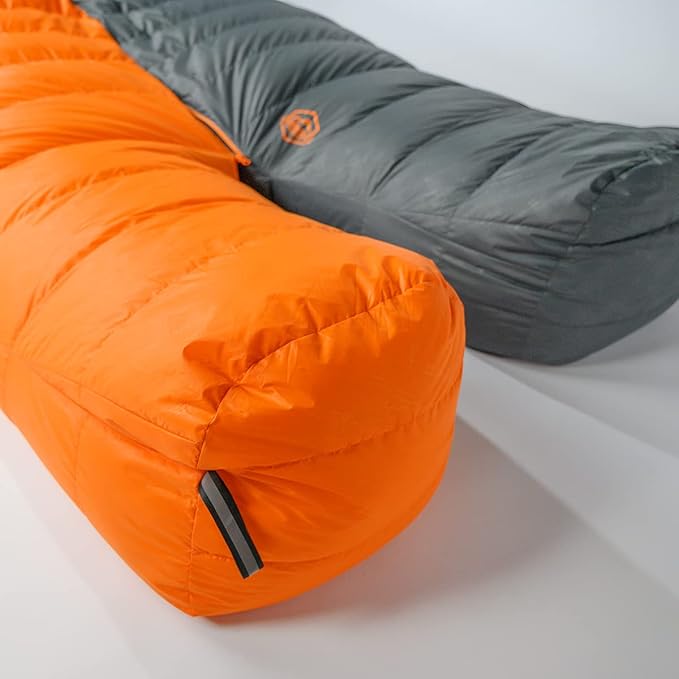 ZOOOBELIVES 10 Degree F Hydrophobic Down Sleeping Bag for Adults - Lightweight and Compact 4-Season Mummy Bag for Backpacking, Camping, Mountaineering and Other Outdoor Activities – Alplive D1500