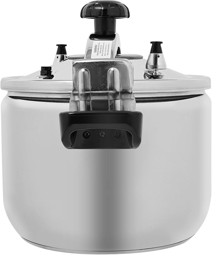 27.5QT Stainless Steel Pressure Cooker, 60Kpa Large Steamer Cooking Pressure Canner, Safety Valves, Compatible with Induction and Gas Stovetops for Family or Commercial