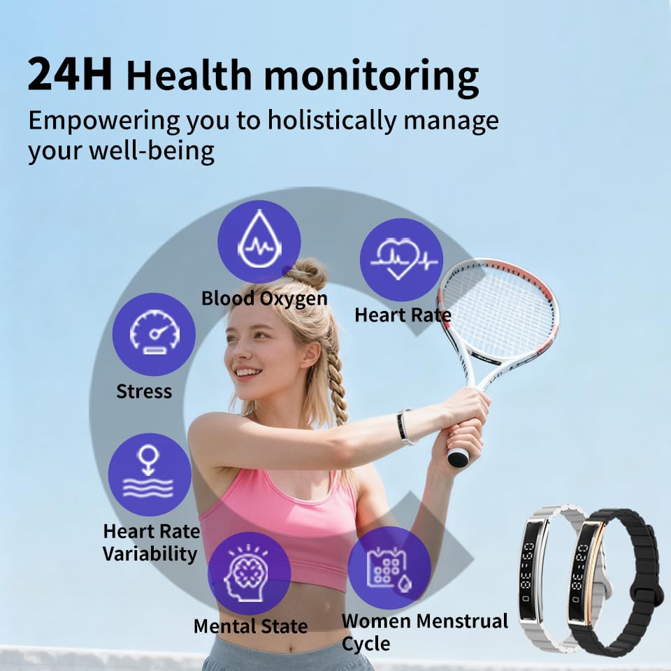 DASEXAUAH Smart Bracelet for Women Men, Fitness Tracker Smart Wristband, Waterproof Health Band with 24/7 Heart Rate Sleep...